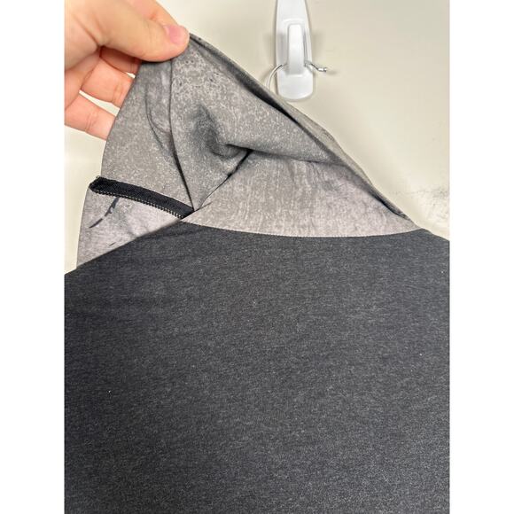 Crea Concept Zip Jacket Size Large Asymmetrical Cowl Neck Gray Black Edgy Urban - Picture 7 of 9